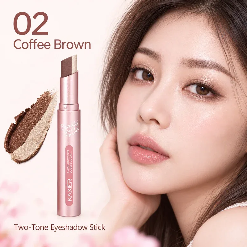Two Tone Eyeshadow Stick Creamy Shimmer Eye Shadow Blendable Gradient Eye Makeup 6 Shades for Everyday and Party Looks — image 8
