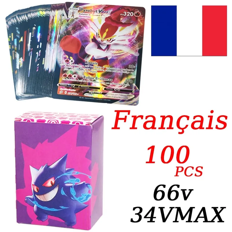 French Version Pokemon Cards VMAX V EX GX MEGA VSTAR Carte Collection Battle Trainer Children's Christmas Toys Gift