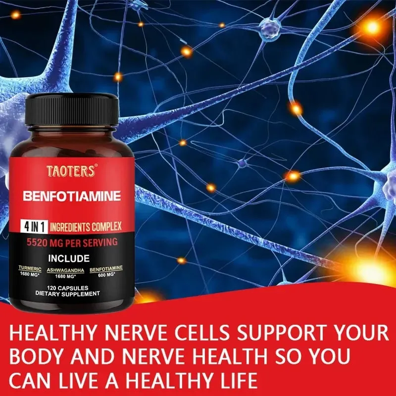 600 Mg Benfotiamine Capsules - Helps Maintain Healthy Glucose Metabolism and Supports Nervous System HealthSupplements