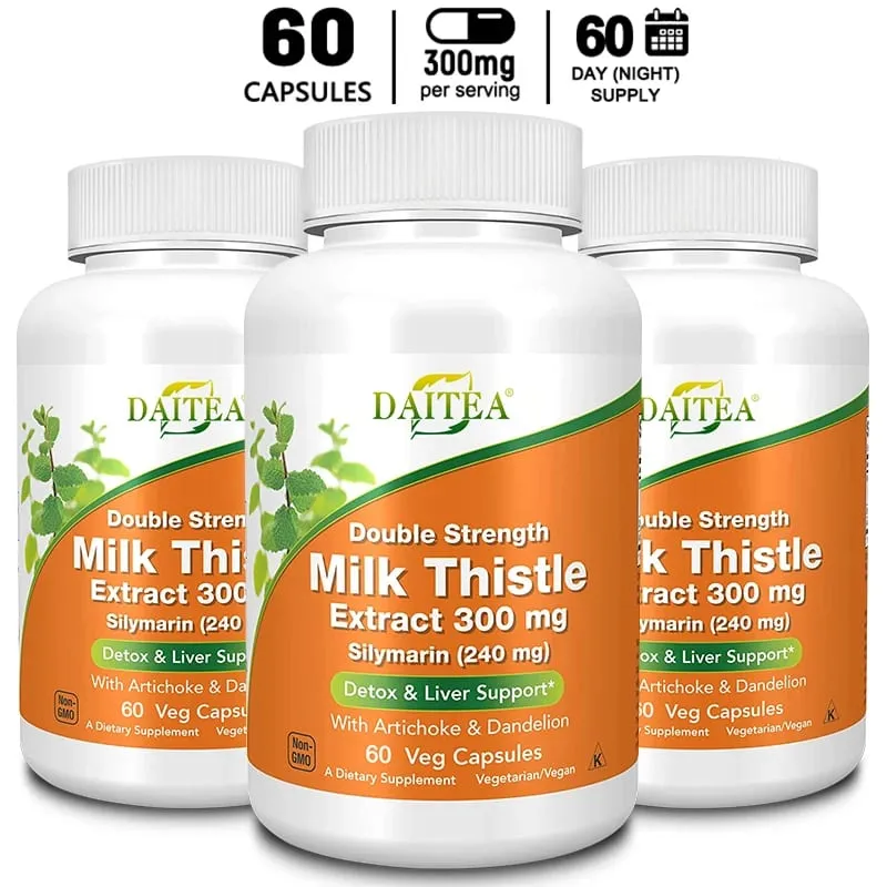 Liver Health Detox Cleanse Supplement | Artichoke Extract Milk Thistle & Dandelion Support A Healthy Liver Detoxify