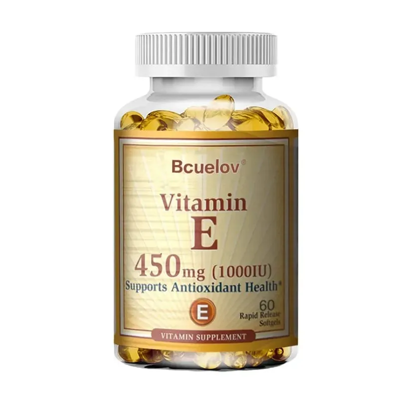 Vitamin E 1000IU Capsules - Supports Skin Cardiovascular Health Boosts Immunity Anti-aging Skin Health