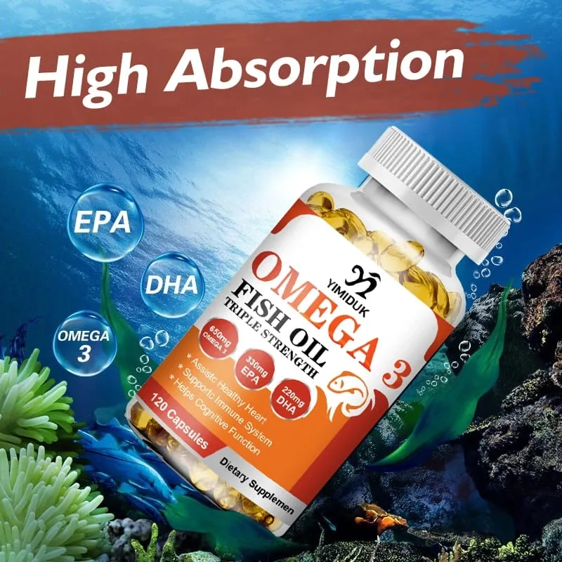 Vásároljon 1-et, kap 1-et ingyen! Ultra Strength Omega 3 halolaj-kiegészítő az immunitás hangulatának csontjaiért és a szív- és érrendszeri funkciókért GMP-tanúsítvánnyal rendelkezik