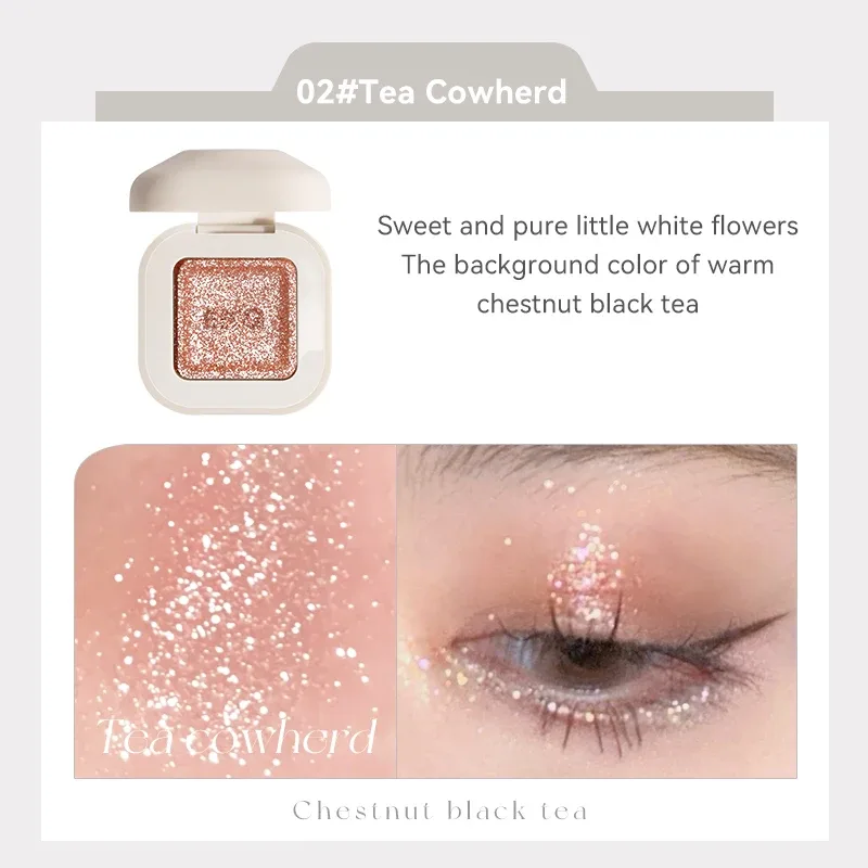 Clear Focus Monochrome Eye Shadow with Mirror Monochrome Eye Shadow Is Suitable for Local Brightening of Eye Makeup