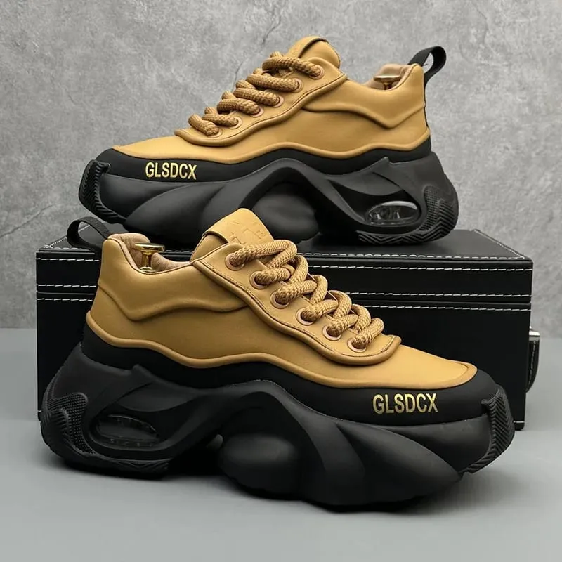 Designer Style Men Shoes Autumn Fashion Comfortable Men's Thick Platform Sneakers Casual Shoes Sports Trainers Tenis