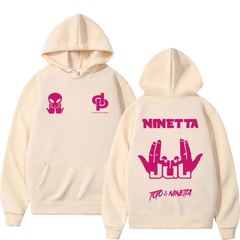 Rapper người Pháp JUL Merch Áo khoác nam nữ Quần áo thời trang Hip Hop Có mũ trùm đầu Áo Dài Tay Áo Chui Đầu Dạo Phố — image 4