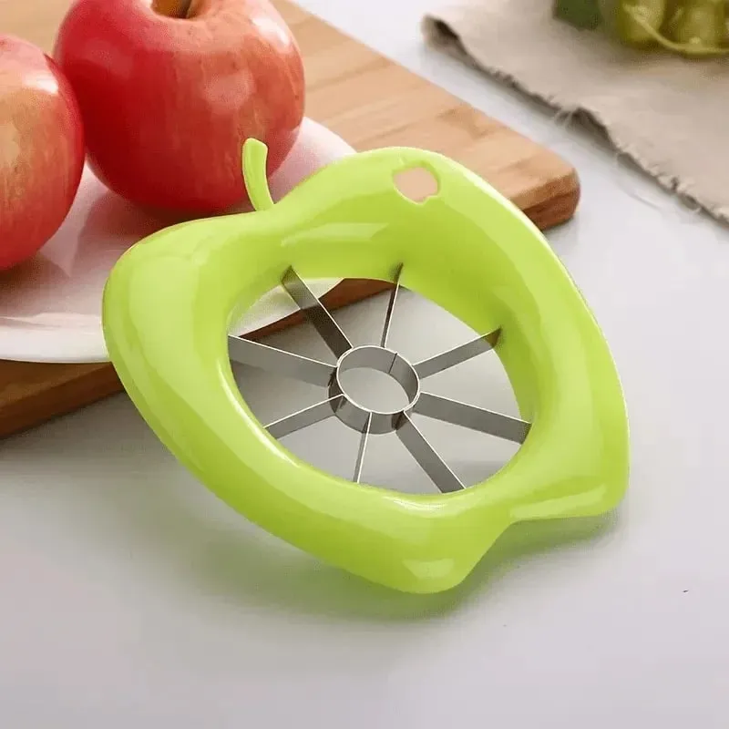 1pc Stainless Steel Apple Slicer - Manual Square Blade Kitchen & Dining Tool Ideal for Outdoor/Camping Outdoor kitchenware