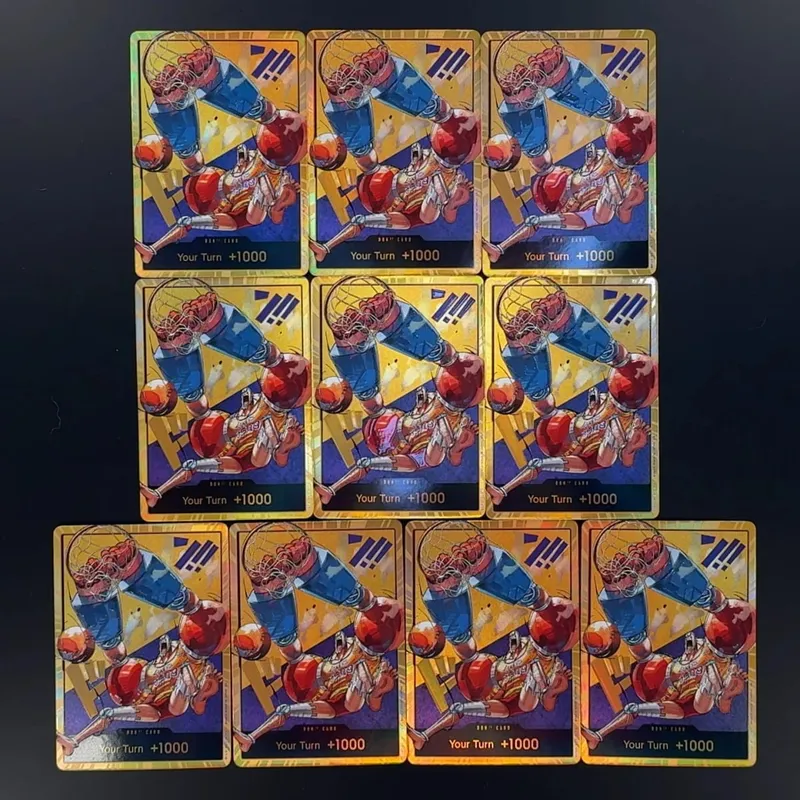 One Piece OPCG English Golden Holographic 3D Textured DON card Straw Hat Crew x Lakers DON card Anime Collectible Cards