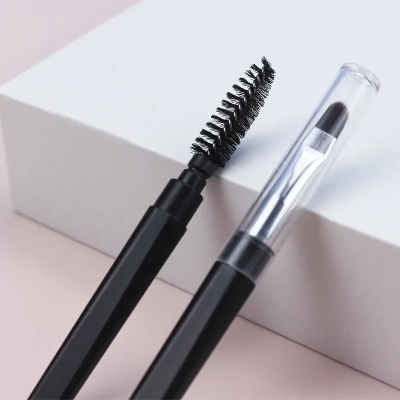 ★▲1PC Portable Eyeshadow Makeup Brushes Travel Size Makeup Brushes Eyebrow Silicone Glit Essential Cosmetic Tools With Lid