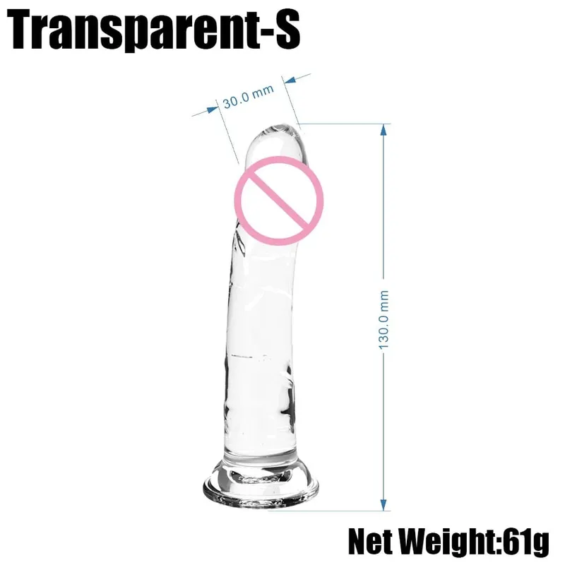 Realistic Purple Anal Dildo Butt Plug with Strong Suction Cup Base Jelly Sex Toy in Multiple Sizes for Hands Free Anal Play for