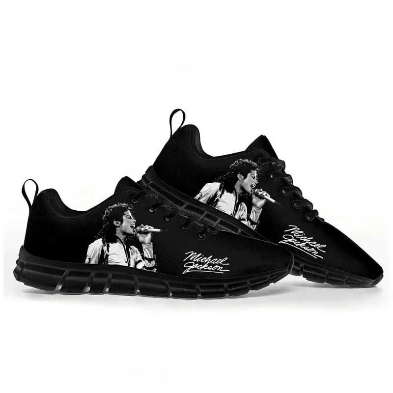 Michael Jackson Pop Singer Dancer Sports Shoes Mens Womens Teenager Kids Custom Sneakers Custom High Quality Couple Shoes