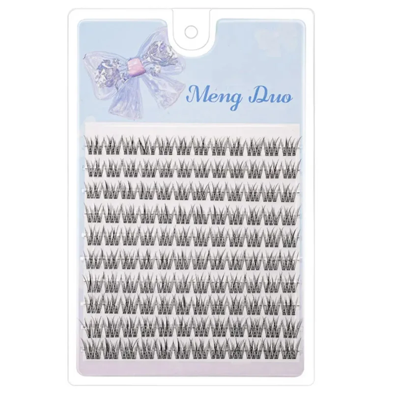 Easy Self Application Fish Tail Manga Cat Eye Lashes 120Pcs Fluffy Natural Long Reusable DIY Starter Makeup Lashes