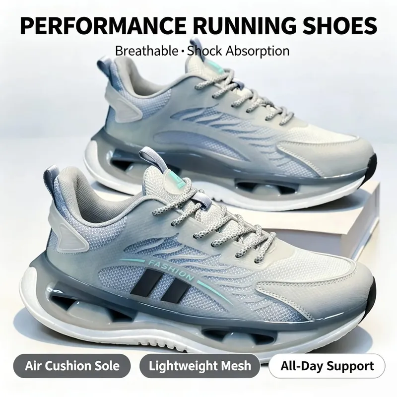 Men's Marathon Running Shoes Carbon Plate Air Cushion Breathable Nonskid Lightweight Athletic Walking Sneakers Free Shipping