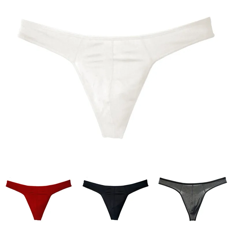 Men Cotton Seamless Thin Breathable Adult Underwear Underpants Extreme Men's Panties Sexy Accessories Hot Thong G-String T-Back