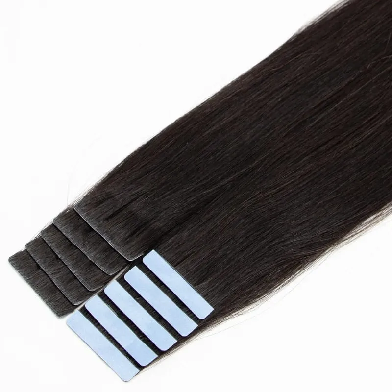 Invisible Tape In Extensions Emberi Haj Seamless Pu Skin Weft Injektált hajhosszabbítók Kézzel kötött ragasztók Tape-Ins 10db/csomag