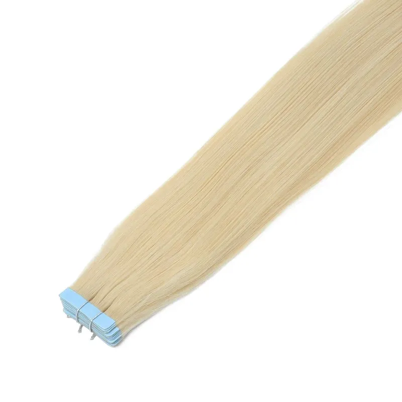 Tape in Human Hair Extensions Brown Seamless Tape in Hair Extensions Skin Weft PU Tape On Hair 12'-24' Machine Remy Tape Ins