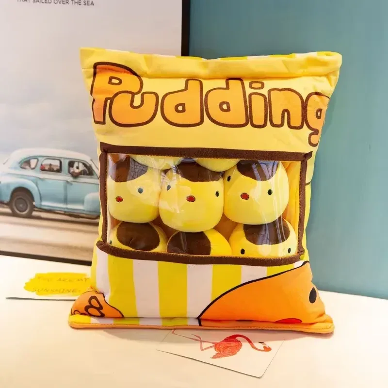 Cute Cartoon Snack Bag Plush Pillow Stuffed Doll Throw Cushion Trendy Internet Famous Snack Bag Plush Toy Soft Office Home De