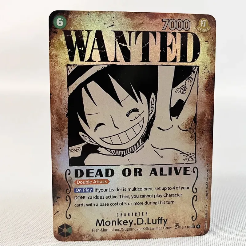 ONE PIECE Retro Wanted Poster Style Proxy Game Card Luffy Buggy Shanks Ace Anime OPCG/PTCG Card / Collection Trading Card