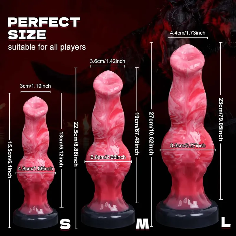 Dog Knot Dildo Anal Plug Animal Penis Masturbator Dick-Dildo Sex Toys For Man Women Prostate G-spot Massager Anal Penetration 18