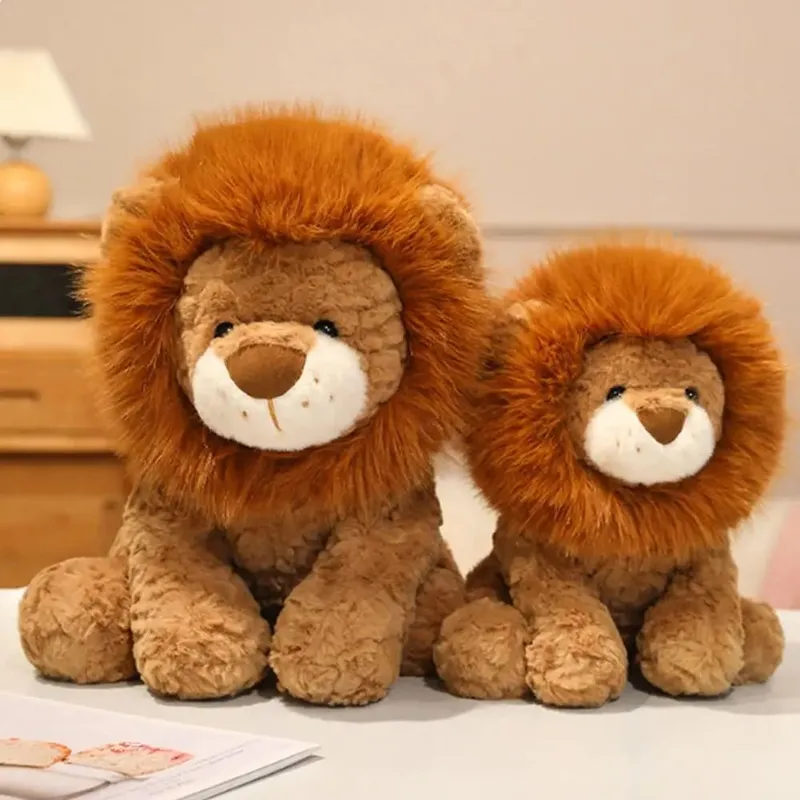 Creative Gift Soft Lion Stuffed Animal Plush Pillow Cute Emotional Support Stuffed Animals Plush 13.8inch Plush Toy