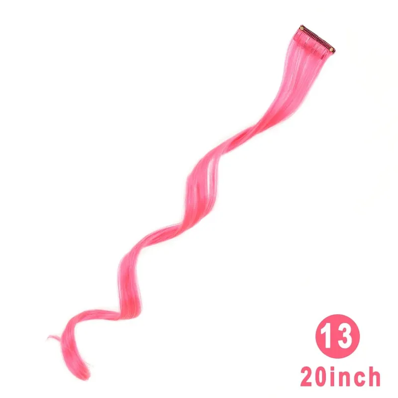 22 Inch Wavy Clip In Hair Extensions Double Weft BB Clip Synthetic Hair No Tangle No Shedding for Women Daily Party Cosplay