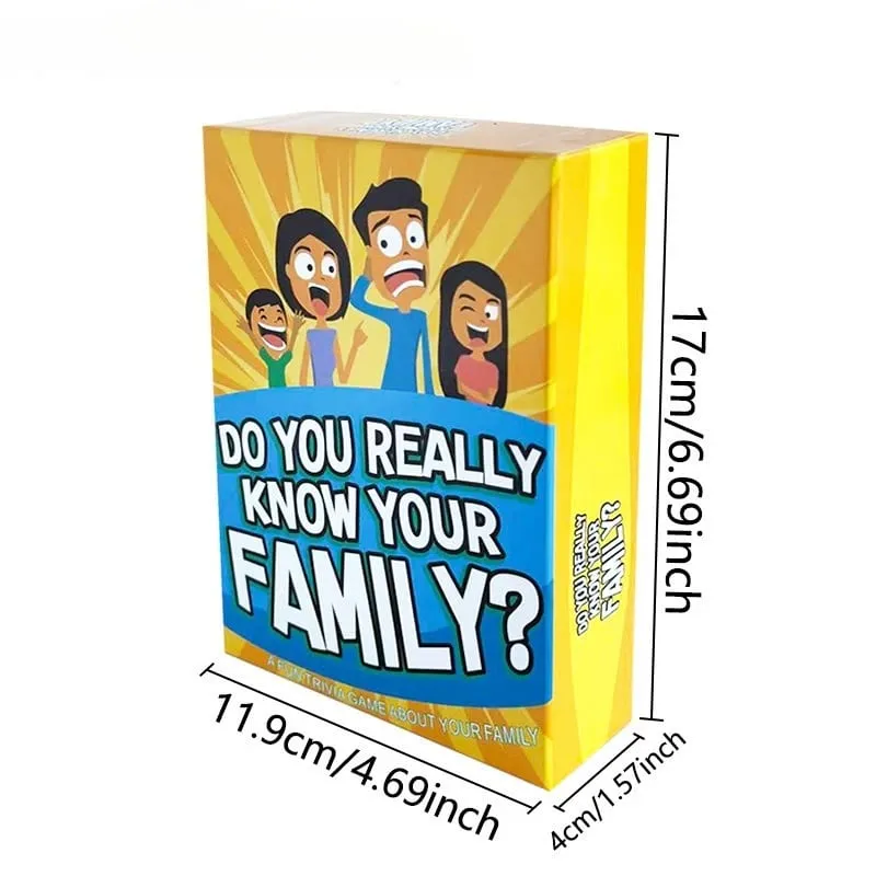 English Do You Really Know Your Family Party Leisure Puzzle Game Multiplayer Card in Stock. Card Games