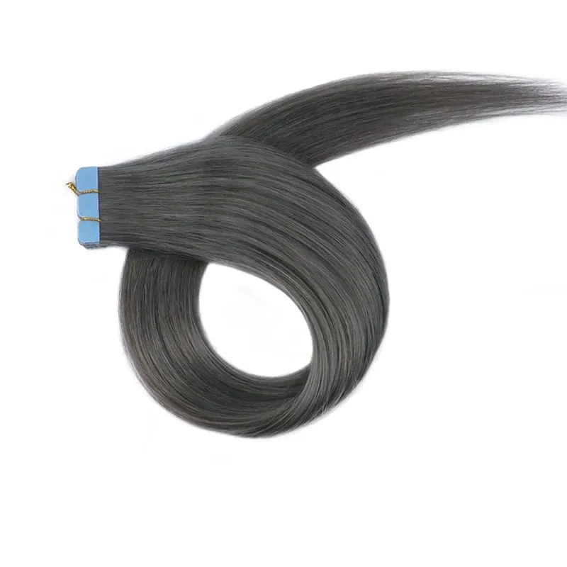 Colorful Mini Tape In Hair Extensions Human Hair Skin Weft Machine Remy Red Natural Straight 12-20 inch 10pcs Tape In Extension
