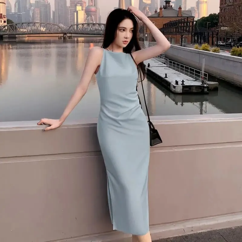 Fashion Sexy Dress 2026 Woman Elegant Party Dresses Women's Casual Dresses Long Summer Youth Beach Resort Look Slip Clothing