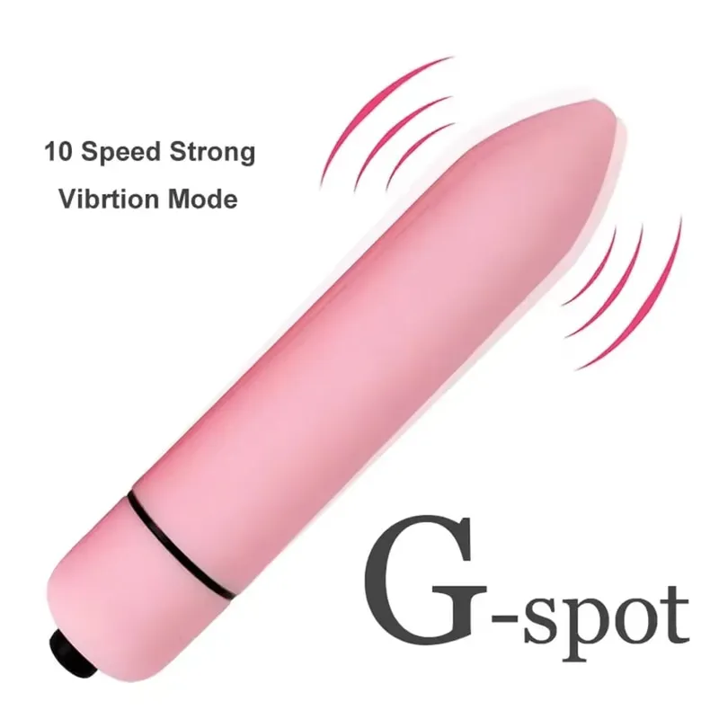 Strong Shock Mini Bullet Vibrator for Women Vibrating G-Spot Vagina Stimulator Thrusting Clitoral Dildo Sex Toys for Couple
