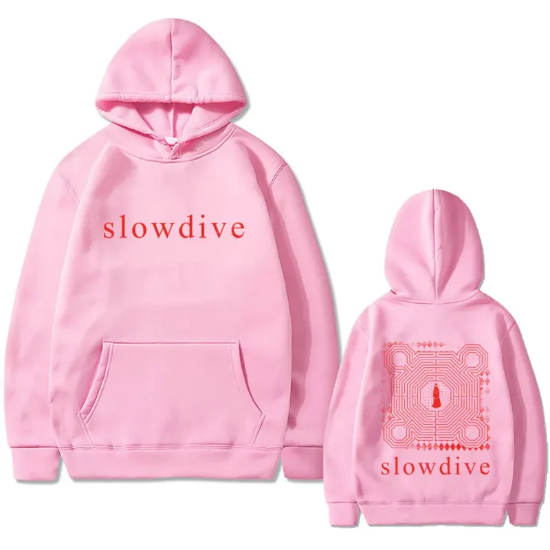 Rock Band Slowdive Everything Is Alive Print Hoodie Tour 90s Classic Vintage Men Women Oversized Streetwear Male Casual Hoodies