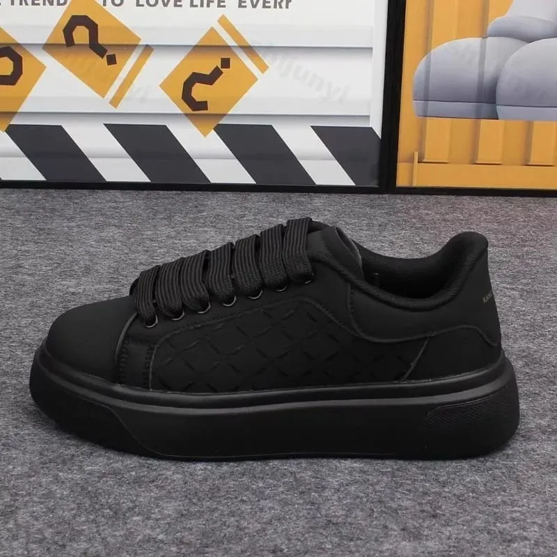 Men's Shoes 2025 Autumn Comfortable Platform Casual Sports Shoes Thick Soled Lace Up Anti Slip Outdoor Fashion PU Leather Shoes — image 4