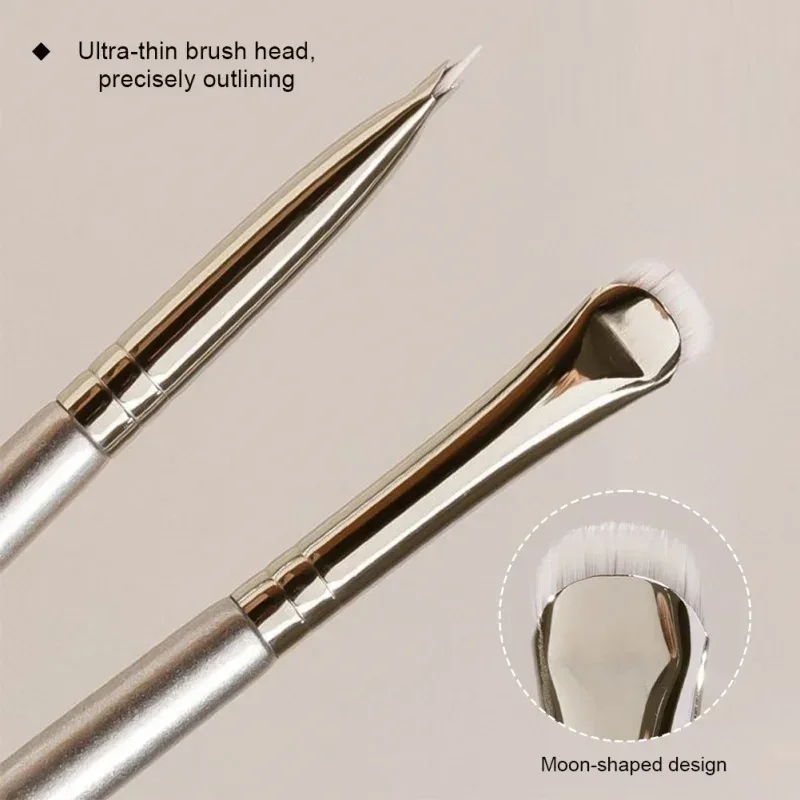 2pcs Curved Eyeliner Makeup Brushes Eye Makeup Smudge Tools Precision Soft Eyeshadow Brush Sharp Thin Small Eye Cosmetic Tools