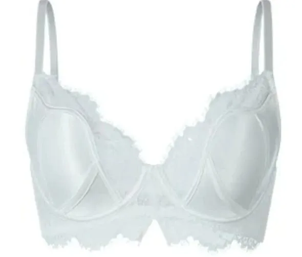 Satin Lace Push Up Bra Women Sexy Thin Breathable Minimizer Full Coverage Anti Sagging Wireless Lift Lingerie 32-38AB
