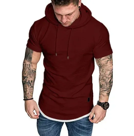 2026 Brand New Mens Hoodies Sweatshirts Short Sleeve Men Hoodies Sweatshirt Casual Solid Color Man Hoodie For Male Hooded
