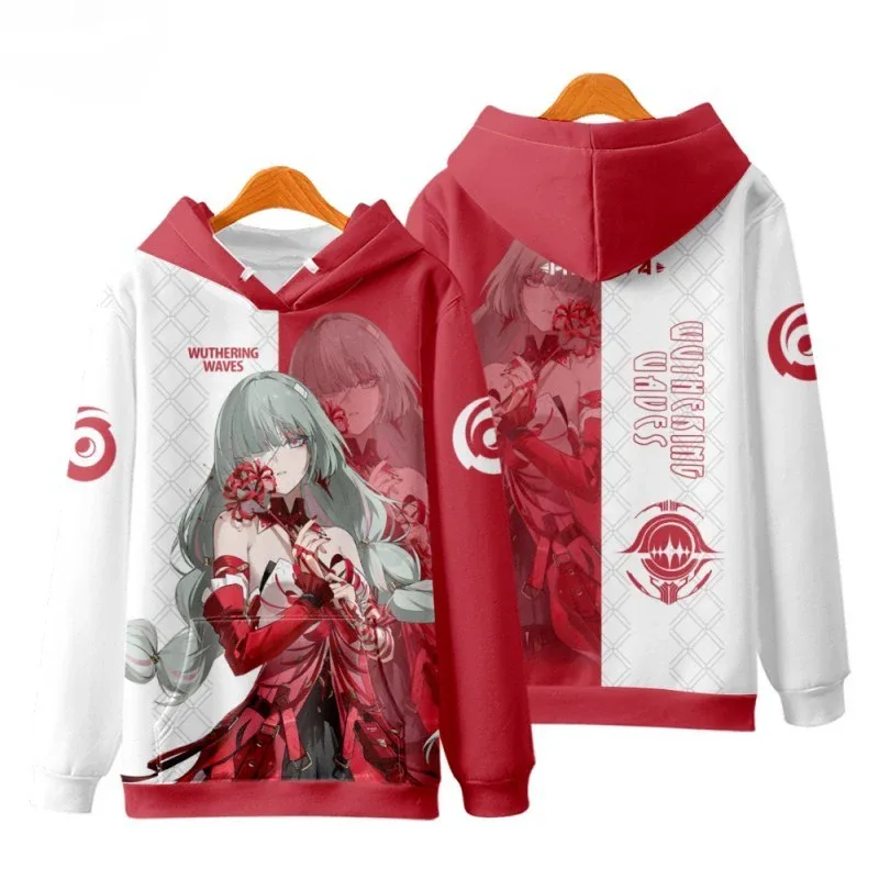 Game Wuthering Waves Cosplay Hoodies 3D Phrolova Print Men Women Anime Sweatshirt Autumn/Winter Hoodie Casual Y2k Tracksuit Coat