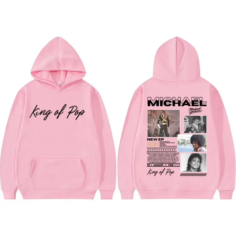 King of Pop Michael Jackson Bad Era Hoodies Men's Clothes Fashion Hip Hop Punk Sweatshirt Long Sleeve Oversized Hoodie Pullovers