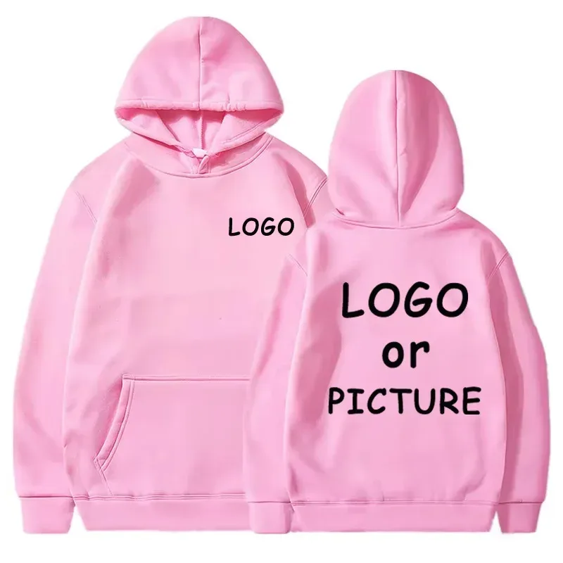 Custom logo printed men's women's casual hoodies long sleeve hoodies autumn and winter personalized street style sweatshirts.