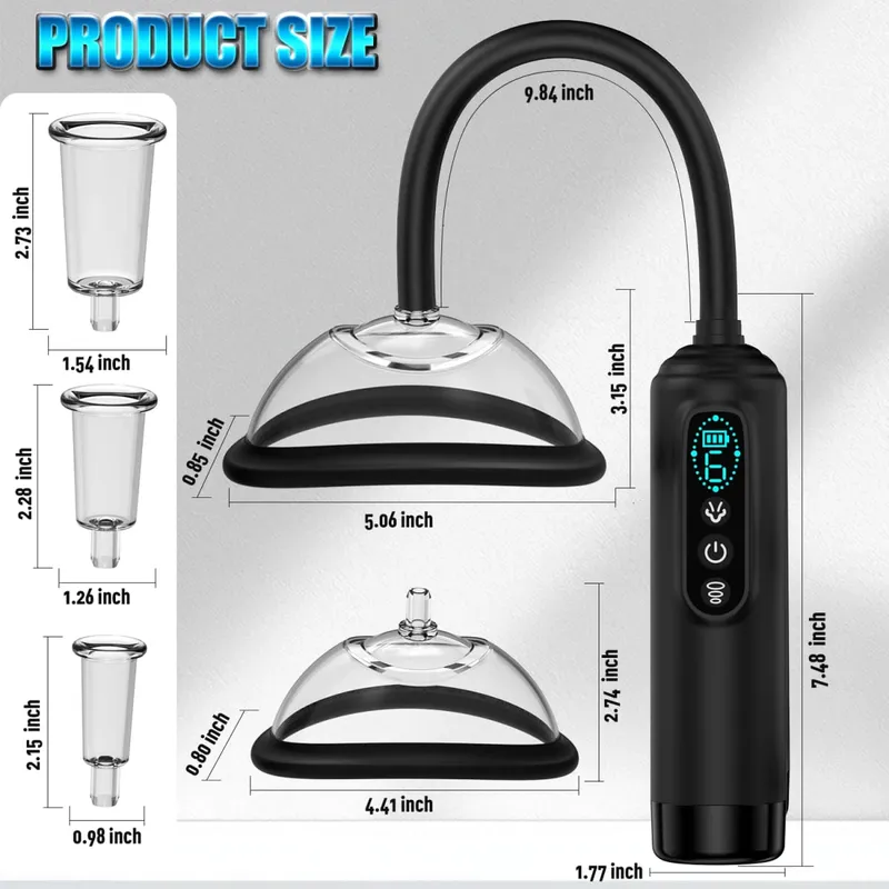 Electric Clit Sucker Vibrator Pussy Pump Nipple Sucking BDSM Vacuum Vagina Clitoral 6 Suck Modes Suction Sex Toys for Women