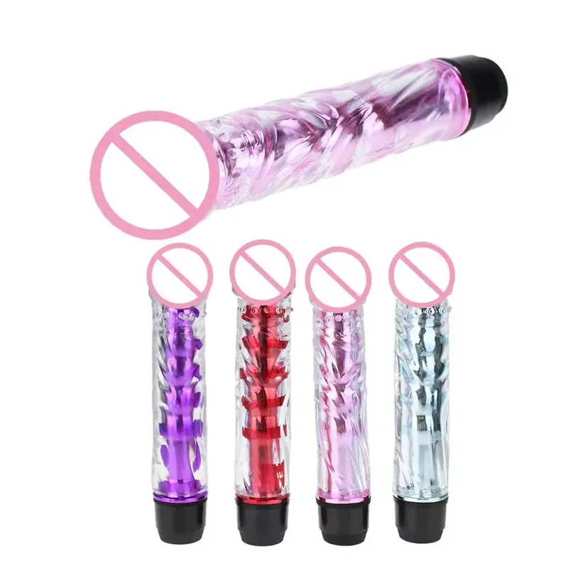 Small Bald Vibrators G-Spot Vibrator for Women Realistic Jelly Dildo with Thorn Dragon Beard Clitoris Stimulator Adult Sex Toys