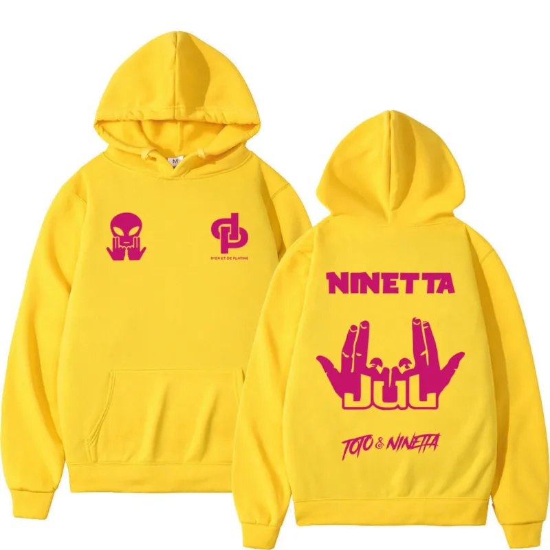 Rapper người Pháp JUL Merch Áo khoác nam nữ Quần áo thời trang Hip Hop Có mũ trùm đầu Áo Dài Tay Áo Chui Đầu Dạo Phố — image 3