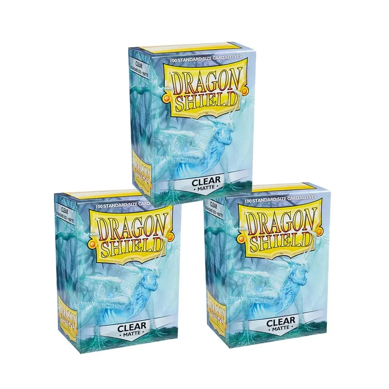 100 sztuk/pudło standardowy rozmiar Dragon Shield nowe rękawy 63x88mm przezroczyste matowe okładki na karty dla MTG/PKM karty do gry planszowej Slevee — image 1