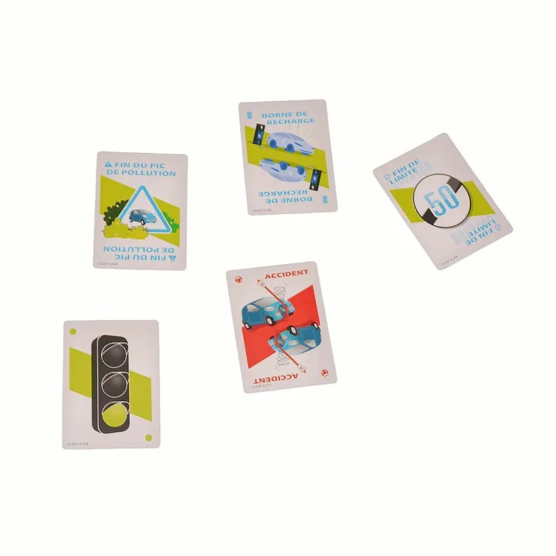"Green Road Rally: a Eco-Themed Card Game of Miles & Strategy" French Version Board Game Eco-Themed Card Game Interactive Tabletop Game Party Gift Suitable for Christmas Halloween