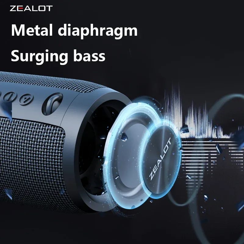 S51 Pro 40W haut-parleurs sans fil haut-parleur de caisson de basses Portable extérieur batterie 5200mAh 24 heures de lecture stéréo forte.