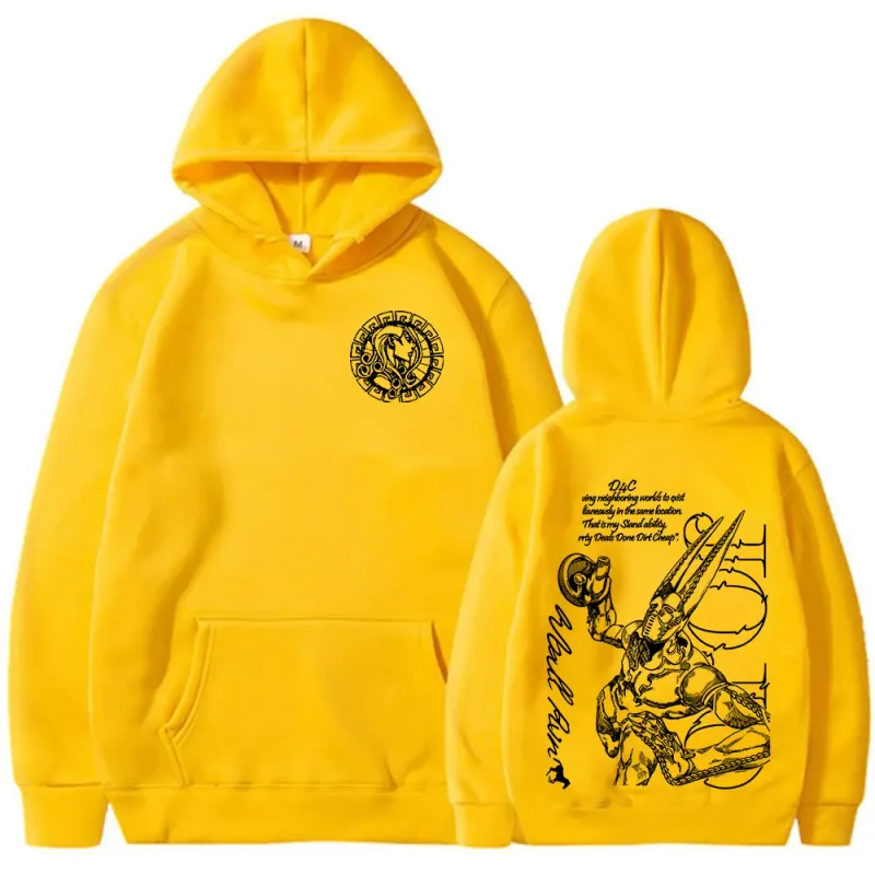 Anime Jojo Bizarre Adventure STEEL BALL RUN D4C Funny Valentine Hoodies Men Women Clothing Fashion Pullover Oversized Sweatshirt