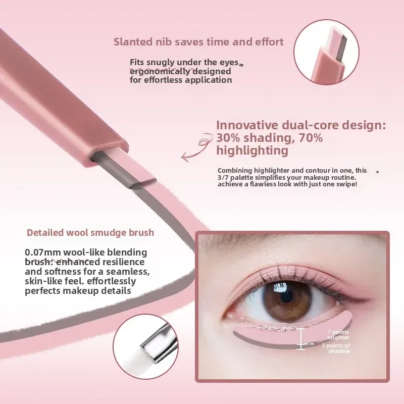 Dual-Tone Under-Eye Matte Highlighting Shadow Pencil Nude Beige Brown Brightening Cream Lying Silkworm Eyeliner Sal Pen