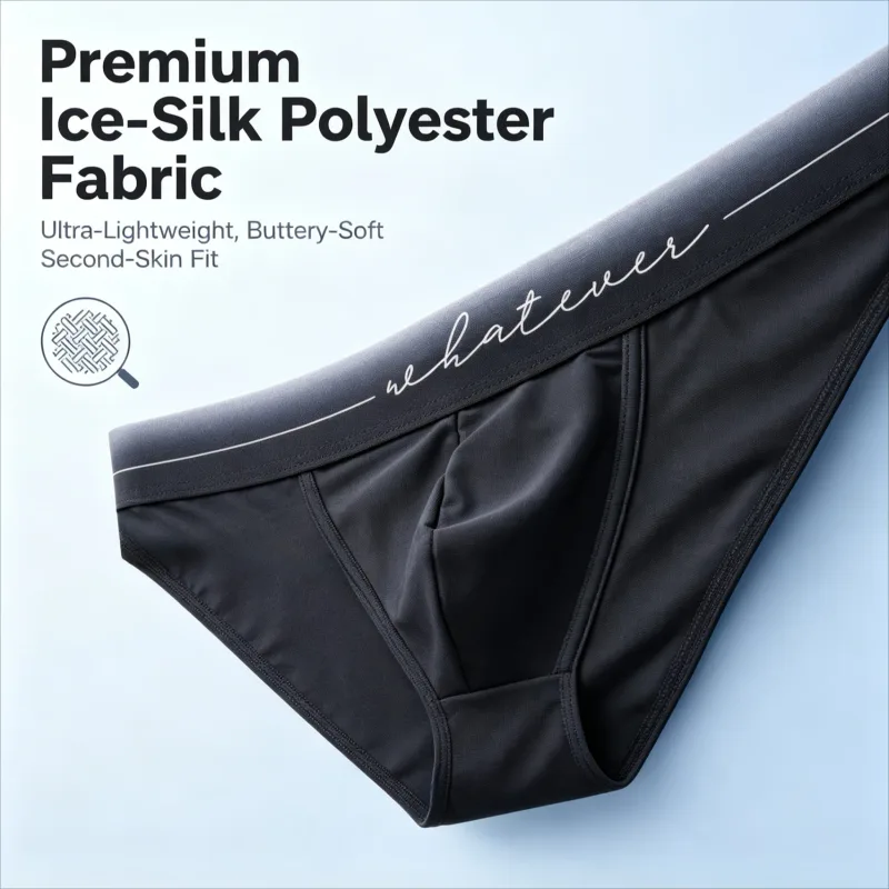 Men Ice Silk High Cut Briefs Printed Moisture Wicking Breathable Athletic Underwear for Bodybuilder Gym Daily Wear 1 / 3Pcs Set