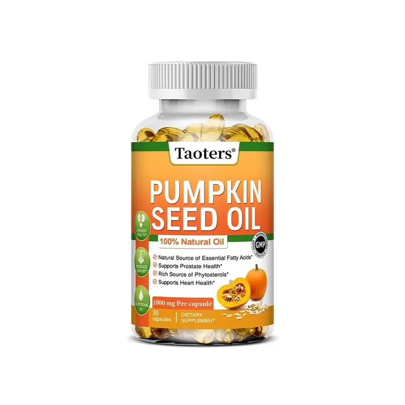 Pumpkin Seed Oil Capsules - Promotes Hair Growth Urinary Tract and Prostate Health Cardiovascular Support | Non-GMO