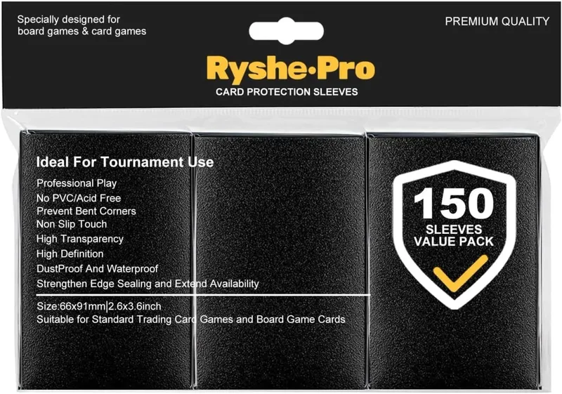 Ryshepro Premium Card Sleeves for MTG Card Game 150PCS Sleeves for TCG Yogioh Cards 66x91mm Card Protectors for Baseball Sports
