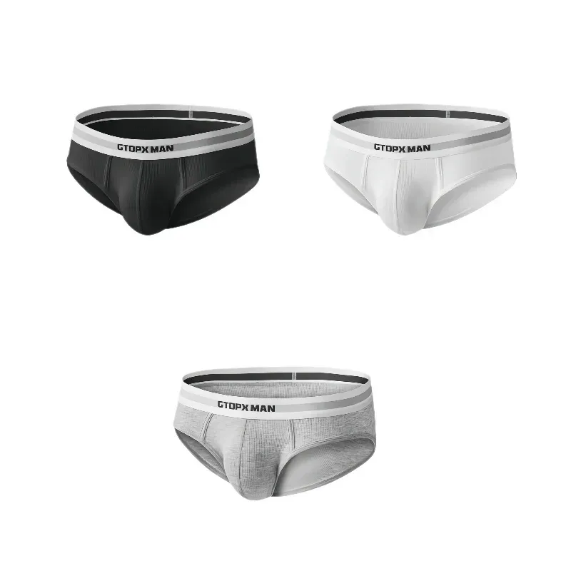 3Pack Summer Single Layer Mens Underwear Low Rise Briefs para sa Mga Lalaki Elastic Comfort Fit Underpanties Ropa Interior Hombre — image 19