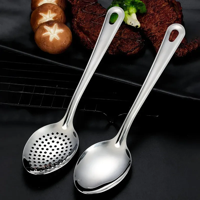 304 Stainless Steel Strainer Spoon Colander Ladle Filter Strainer Food Skimmer Useful Things For Kitchen Gadgets Kitchenware