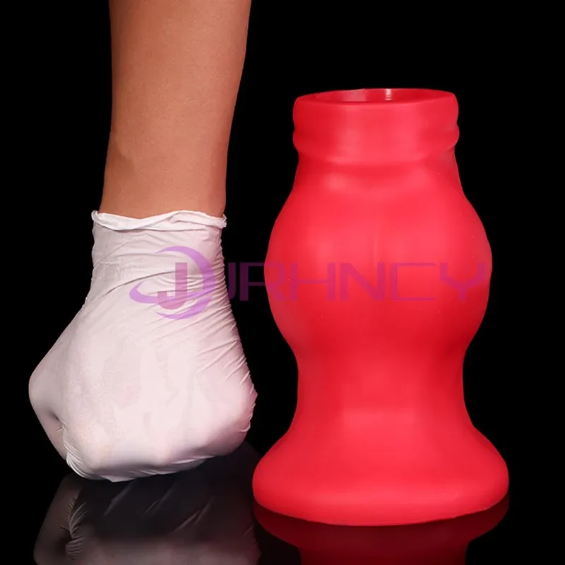 Super Huge 105mm Anal Plug Hollow Soft Dog Knot Butt Plug Sex Toys for Women Men Gay Fisting Anal Dilation G-spot Masturbation